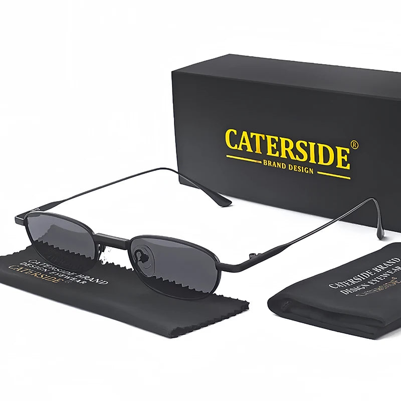 CATERSIDE Polarized Slim Rectangle Sunglasses