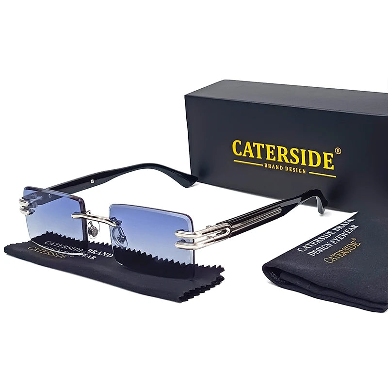 CATERSIDE New Retro Sunglasses – Luxury Punk Rectangular Frame