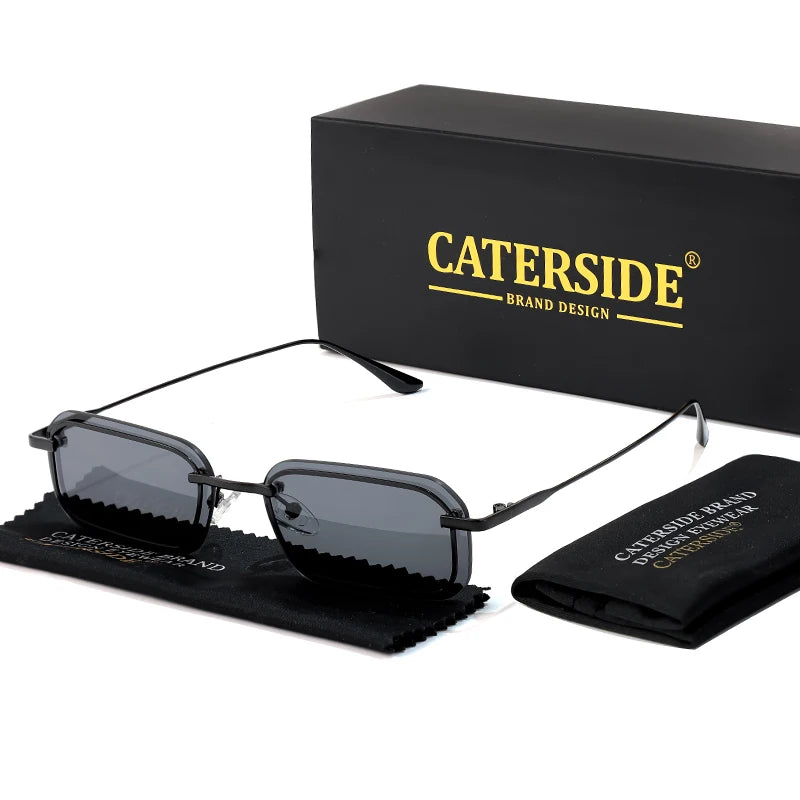 CATERSIDE Retro Punk Square Sunglasses