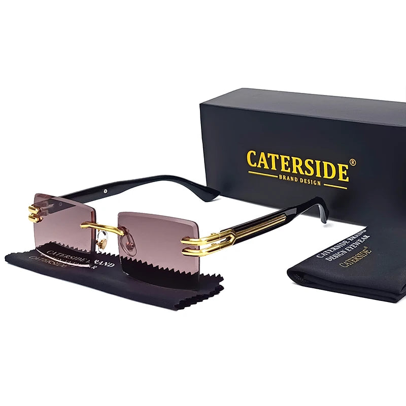 CATERSIDE New Retro Sunglasses – Luxury Punk Rectangular Frame