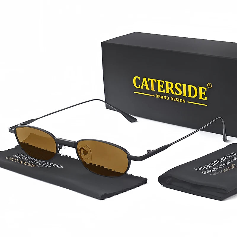 CATERSIDE Polarized Slim Rectangle Sunglasses