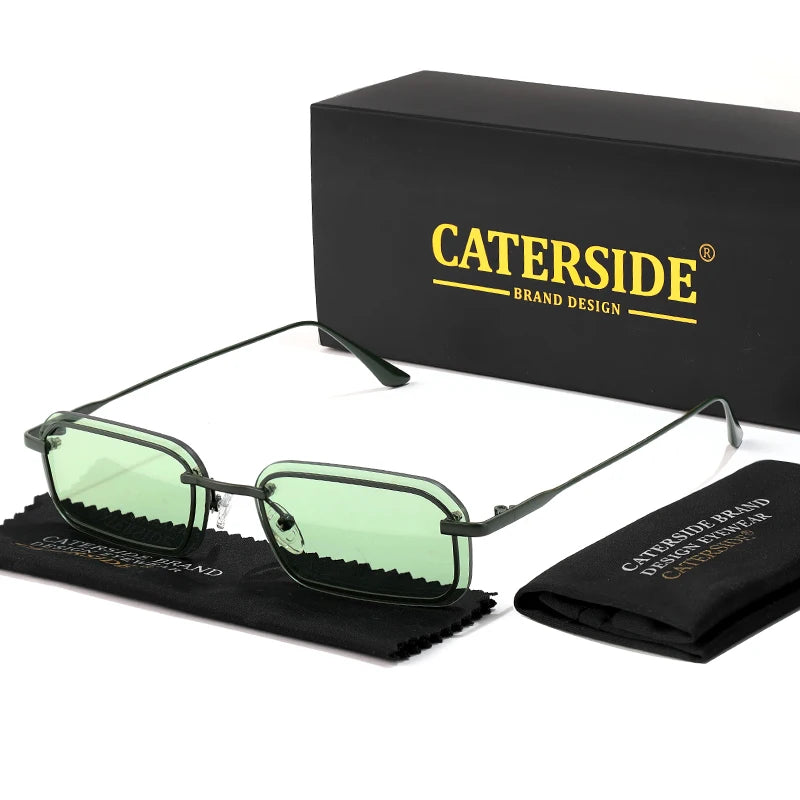 CATERSIDE Retro Punk Square Sunglasses