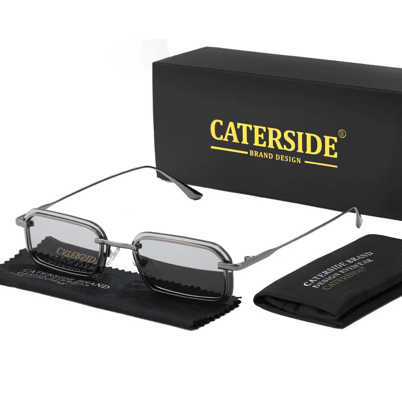 CATERSIDE Retro Punk Square Sunglasses