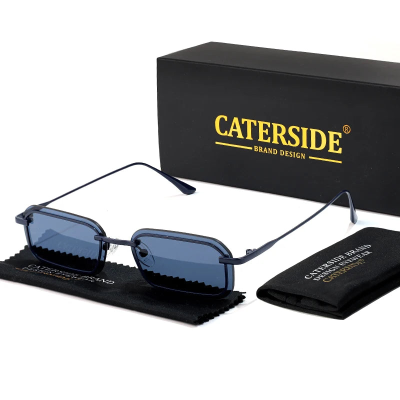 CATERSIDE Retro Punk Square Sunglasses