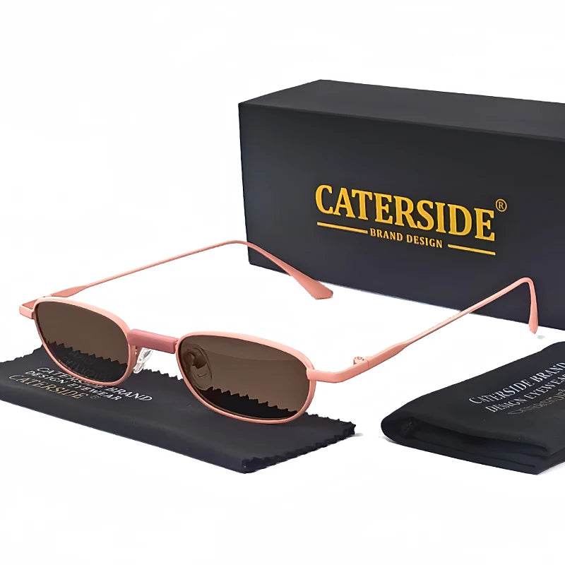 CATERSIDE Polarized Slim Rectangle Sunglasses