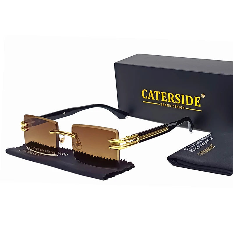 CATERSIDE New Retro Sunglasses – Luxury Punk Rectangular Frame
