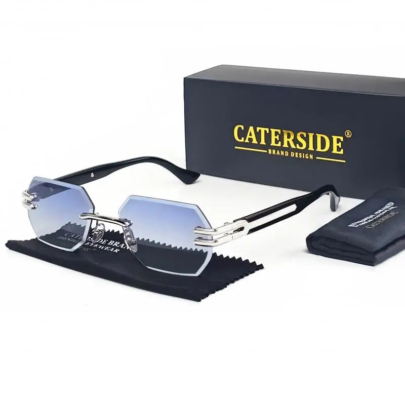CATERSIDE Retro Rimless Sunglasses