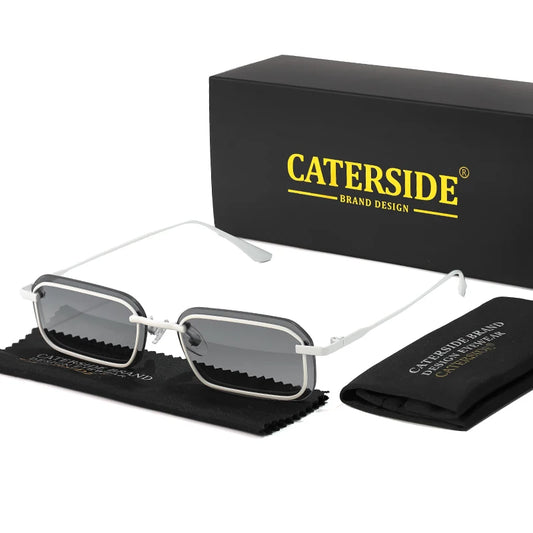 CATERSIDE Retro Punk Square Sunglasses