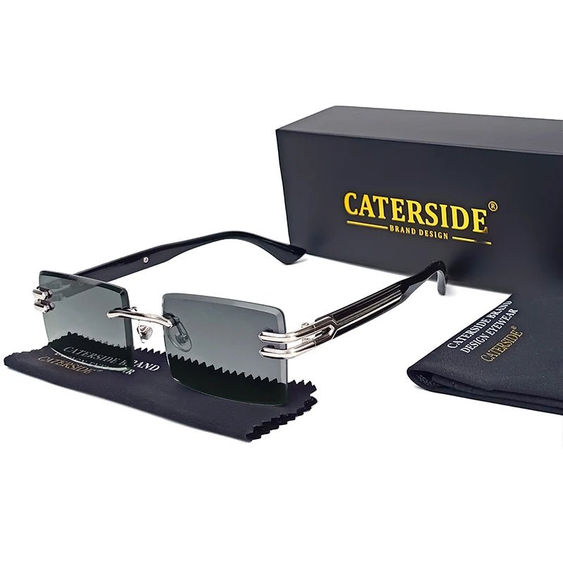 CATERSIDE New Retro Sunglasses – Luxury Punk Rectangular Frame